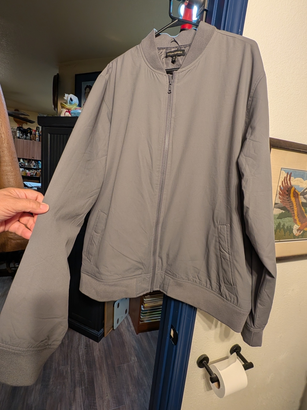 Banana Republic Gray Bomber Jacket